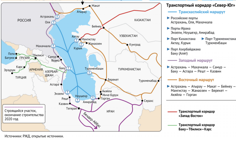 <span>Россия, Иран, Казахстан и Туркменистан договорились установить единые пониженные ставки на восточной ветке МТК "Север – Юг"</span>

