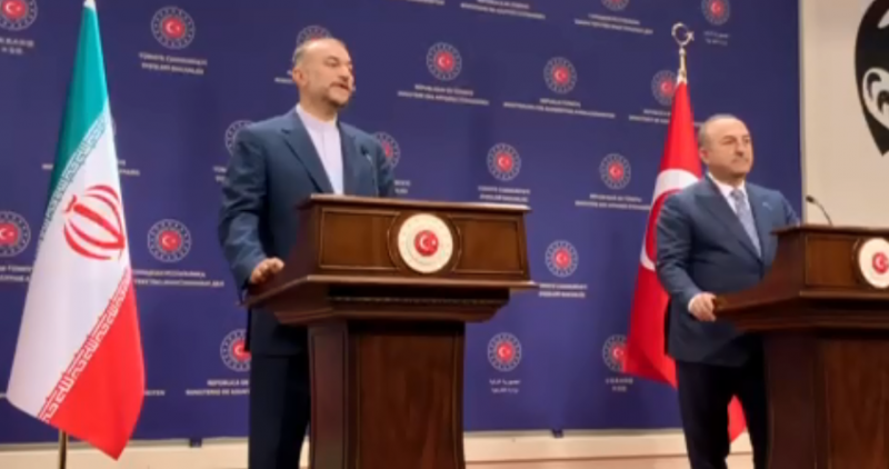 <span>Пресс-конференция глав МИД Ирана и Турции в Стамбуле</span>
