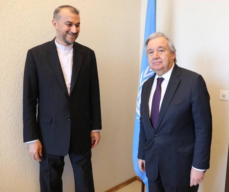 <span>دیدار سازنده امیرعبداللهیان با دبیرکل سازمان ملل متحد در دفتر اروپایی سازمان ملل در ژنو</span>
