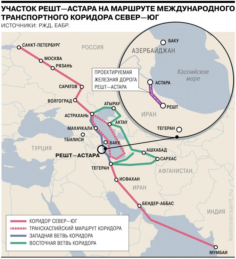 <span>Иран намерен ускорить реализацию проекта Север - Юг</span>
